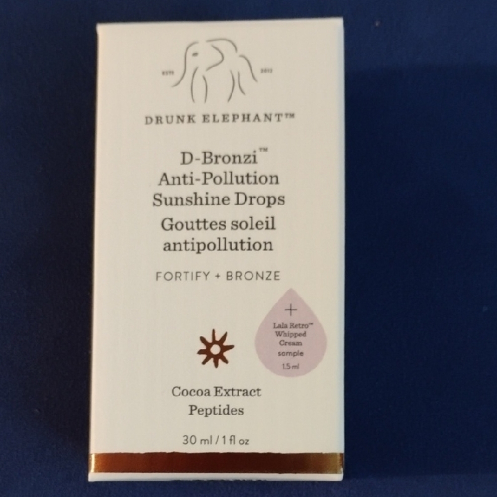 Drunk Elephant D-Bronzi Anti-Pollution Sunshine Drops - White and Gold